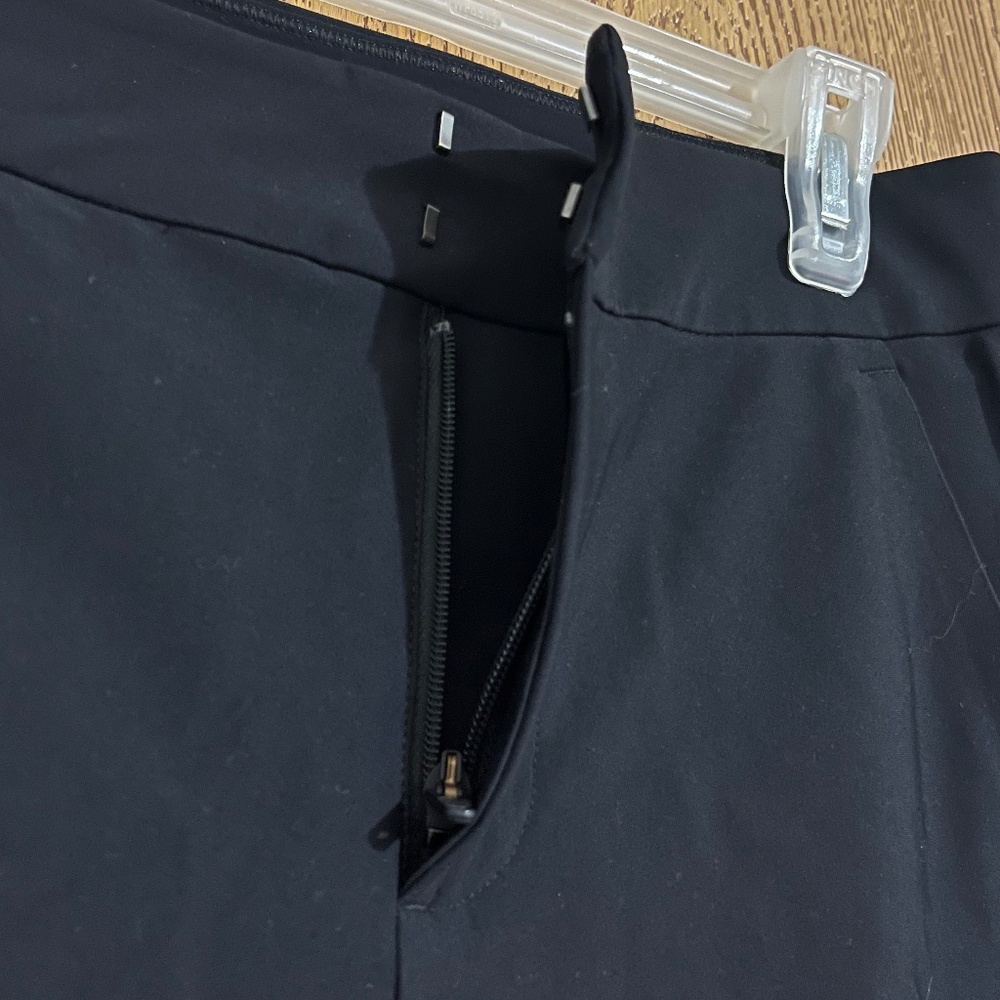 Athleta Women’s Black ‘Stellar Trouser’ ATHLEISURE Raw Hem High Rise Pants Sz-8 - Picture 5 of 8